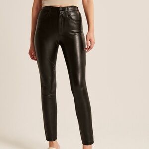 Abercrombie Vegan Leather High Rise Skinny Jeans